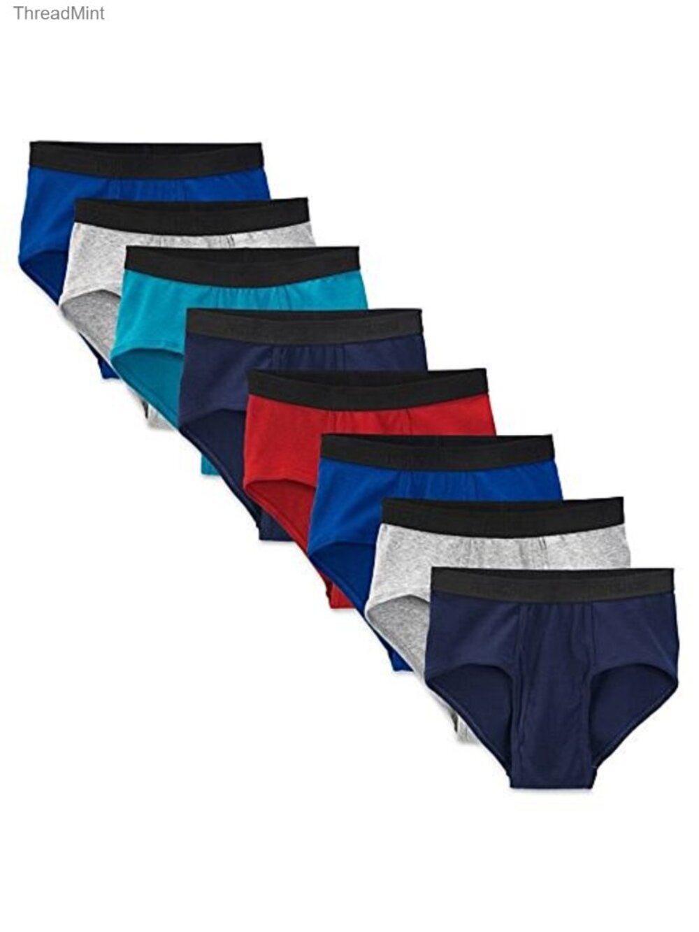 Men's Classic Briefs 100% Cotton Tag Free Mid-Rise Full Cut Underwear